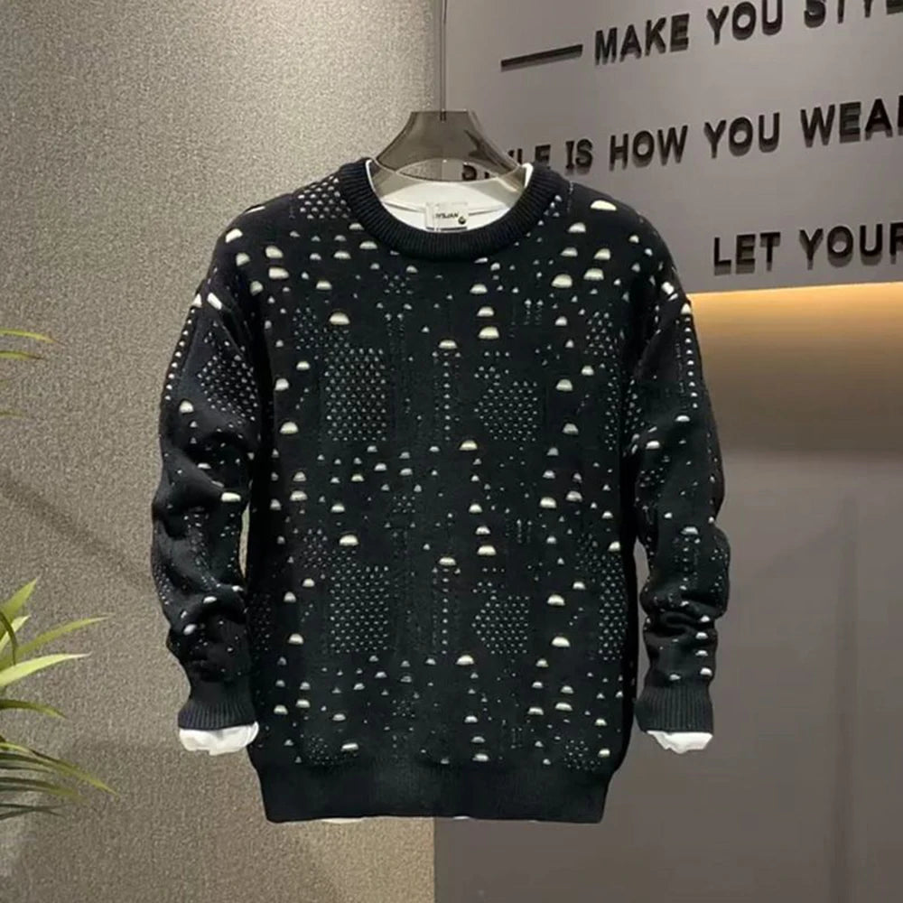 y2k fire graphic sweater, edgy streetwear for bold fashion-forward winter outfits, mens fashion layer for modern streetwear c