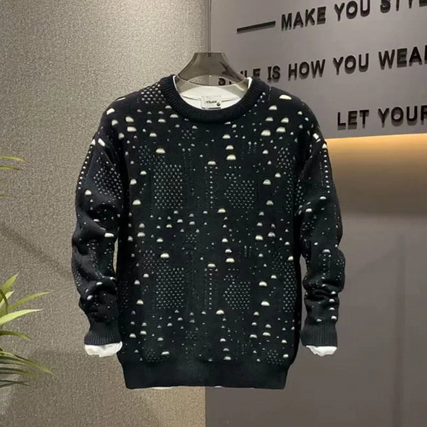 y2k fire graphic sweater, edgy streetwear for bold fashion-forward winter outfits, mens fashion layer for modern streetwear c