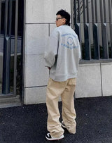 Trendy Korean Style Personalized Eye Print Round Neck Sweatshirt Men and Women Autumn and Winter Y2K High Street Hip-hop Tops