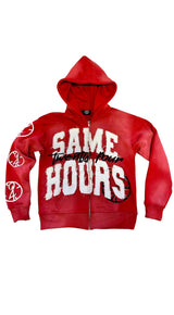 Hip Hop Trendy Streetwear Y2K Harajuku American Retro Letter Print Zip