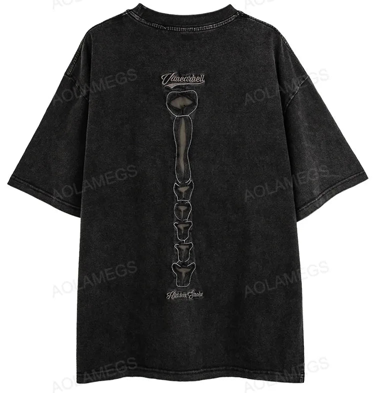 Anime Chrome logo – Hip Hop Loose Men Streetwear T Shirts Casual New 2023 Summer
