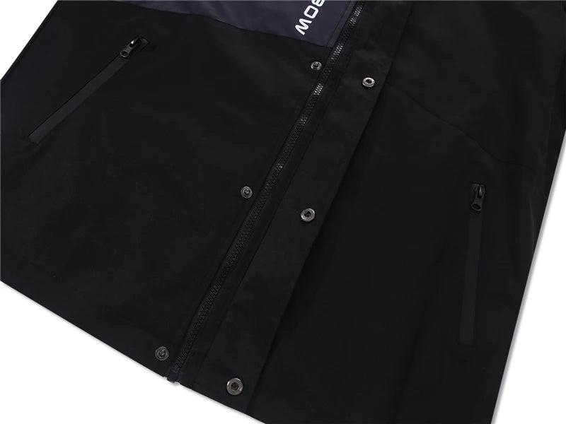 Oversized hooded graffiti zip-up windbreaker parka