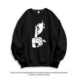 Oversized Loose Printed Sweatshirt Autumn Mens Korean High Quality Top