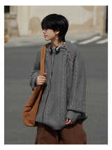 minimalist knit jumper, daily wear essential, trendy urban fashion top for men, layered streetwear look