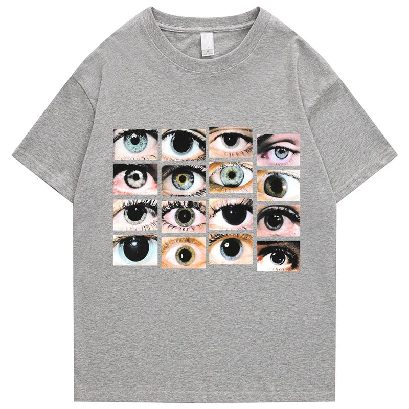 Y2K Graphic Tee – 2022 Men Hip Hop Streetwear T Shirt Eyes Printed Harajuku – Edgy Streetwear for All Genders