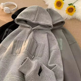 2024 New Letter Foam Printed Hoodies Mens Autumn Oversized Cotton Y2K