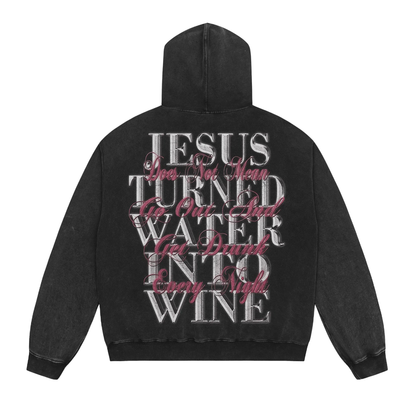 24ss Vintage SM Brand Fashion Washed Distressed stir fried salt high gram heavy vintage looped hoodie hooded sweatshirt