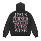 24ss Vintage SM Brand Fashion Washed Distressed stir fried salt high gram heavy vintage looped hoodie hooded sweatshirt