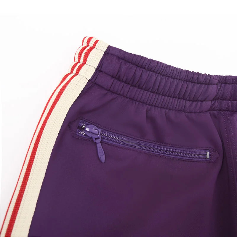 rose red embroidery pants casual men woman loose retro side edge weaving sweatpants trousers straight leg pants unique joggers style 4921