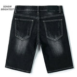 Summer Embroidered Eagle Denim Shorts Men's Summer Thin Fit Good Quality Ripped Five Points Pirate Shorts