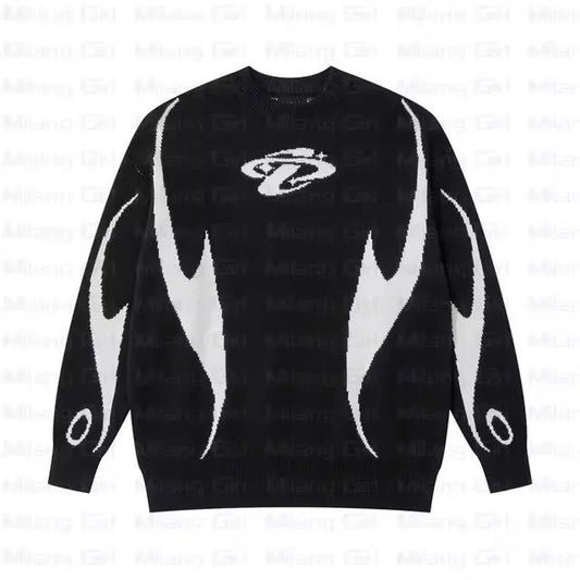 grunge oversized knit streetwear piece for layered look and winter street fits, ideal for men’s fashion and seasonal streetwe