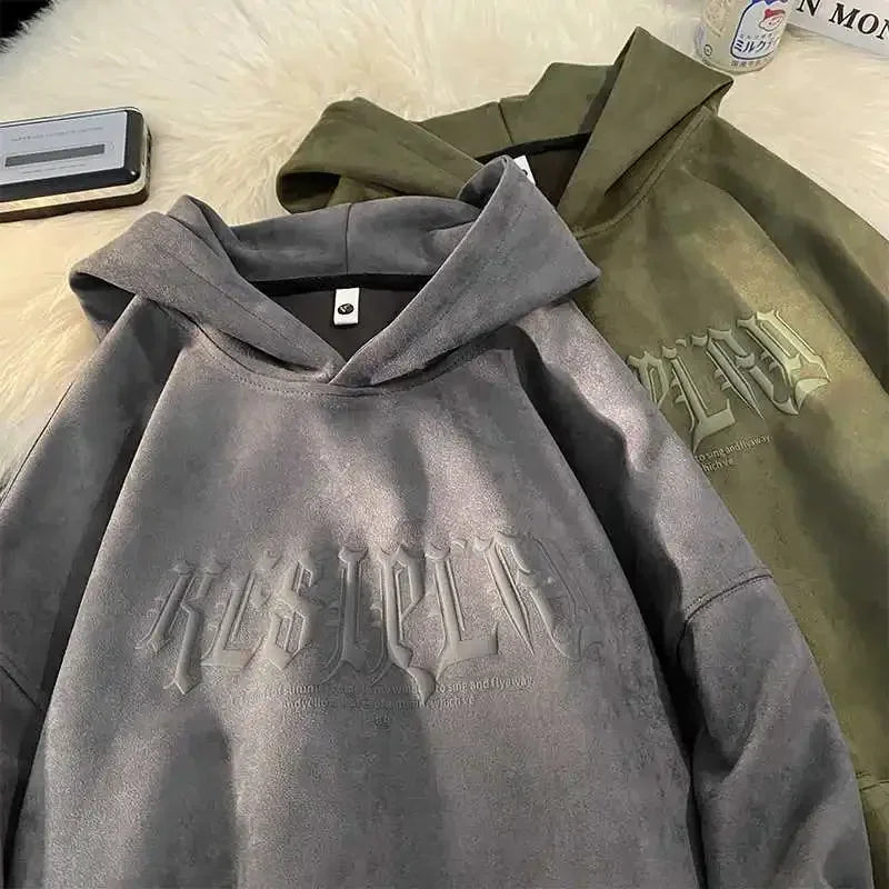Autumn And Winter Coats For Men American Trendy Brand Loose Suede Swea