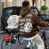 Winter Thickened American Hooded Sweatshirt Trend Is Hot Ins Printing Casual Versatile Niche Men and Women Handsome Jacket Tops