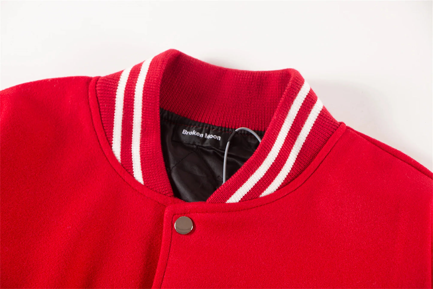 Bold Graphic Varsity Coat with Leather Sleeves – Retro Style