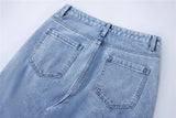 2024 Streetwear Blue Jeans Letter Printing Vintage Retro Denim Trousers Harajuku Jogger Denim Jeans Hipster
