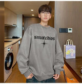 Korean Suede Round Neck Velvet Sweatshirt Spring, Autumn and Winter Loose Personality New Retro Y2K Jacket Heavy Student Top