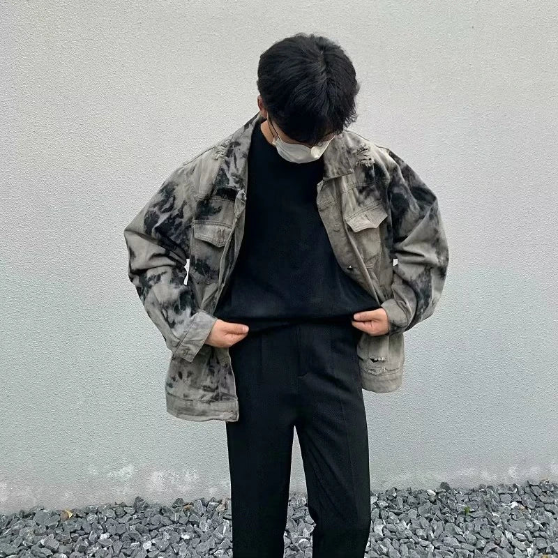 grunge street bomber, modern fit for men, oversized fit