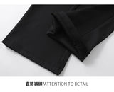 extended length edition men streetwear fashion hip hop vibe straight black pant casual business suit long pants trousers unique default style 1761