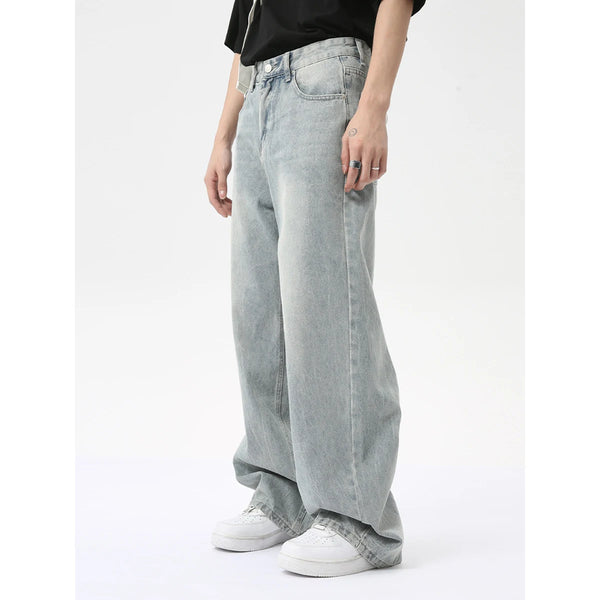 vintage baggy jeans mens streetwear hip hop loose blue denim pants hi street luxury designer jeans trousers man ripped baggy denim