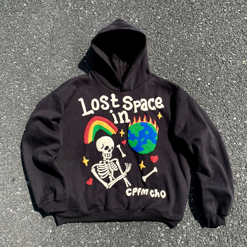 KANYE WEST Brand Fashion CPFM Foam 3D Print "Lost in Space" High-Street Oversized Cotton Hooded Sweatshirt Hoodie For Men