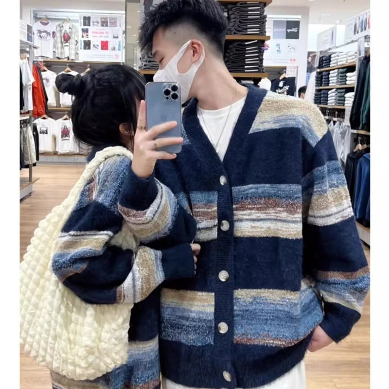 grunge fire sweater, streetwear drip, cozy knitwear for men, oversized grunge aesthetic winter top