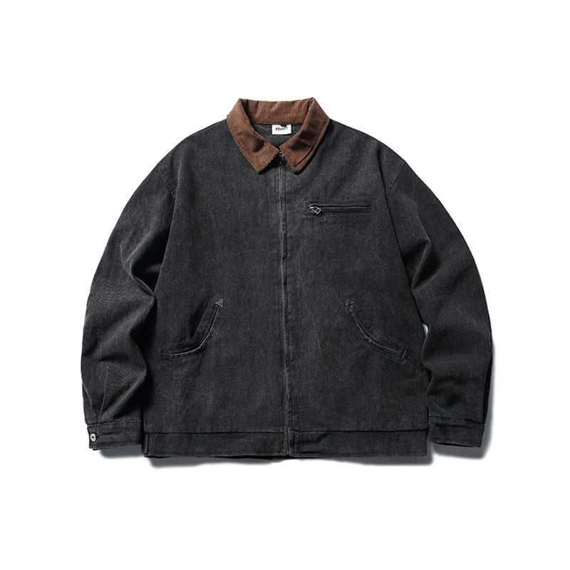 Zip-up hooded graffiti nan quilted streetwear