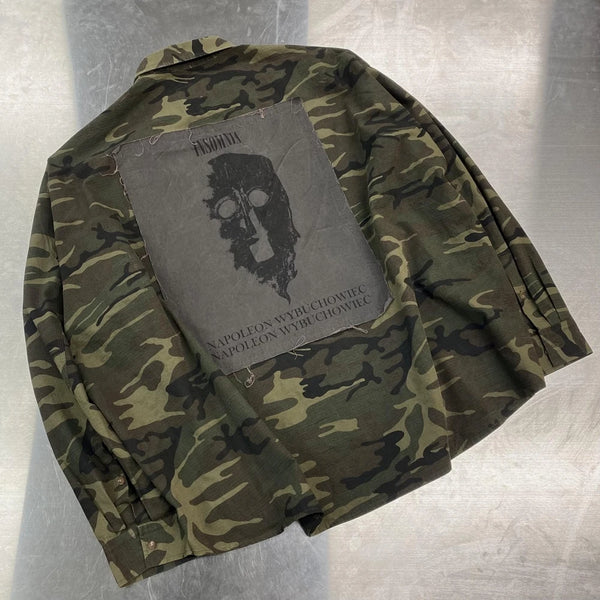 Graffiti for hooded zip-up oversized parka