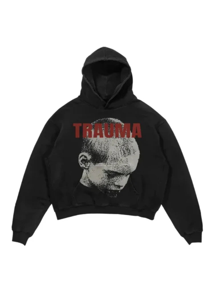 Y2K Womens Top Hoodies Sweatshirt Pullover Oversized Streetwear Vintag