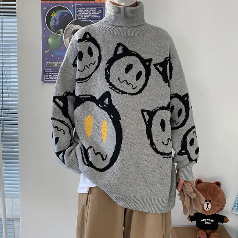 retro graphic hoodie, high-street urban outfit for cozy layering in cold seasons, mens fashion layer for modern streetwear co