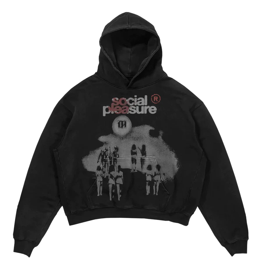 Y2K Womens Top Hoodies Sweatshirt Pullover Oversized Streetwear Vintage