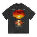 Glitchcore Fashion – Rainbowtouches Washed T Shirt Men Fashion Design Printed Vin – Urban Streetwear for Men & Women