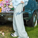 american fashion letter hip hop wide leg pants mens y2k streetwear baggy straight pantalones hombre new gym sports trousers relaxed fit trousers