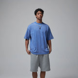 Skatercore Chrome logo – 2024 Summer New Washed Oversized Tshirt Worn Out Retro Distr