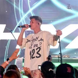sadcore aesthetic print tee featuring vintage summer rrr123 foam letter print loose casual t shirt tops