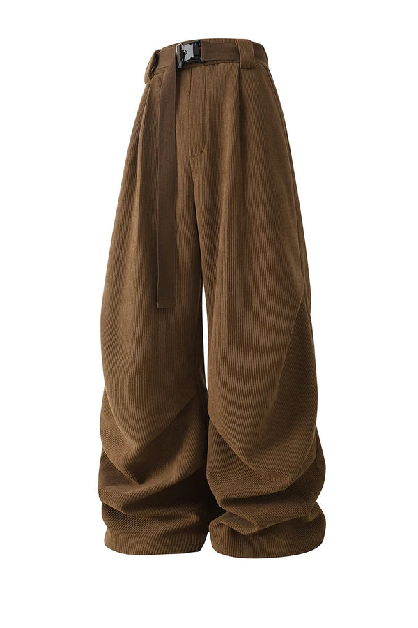 winter mens wide leg straight sweatpants korean fashion warm fleece track pants male casual thermal trousers with long belt sporty tapered joggers