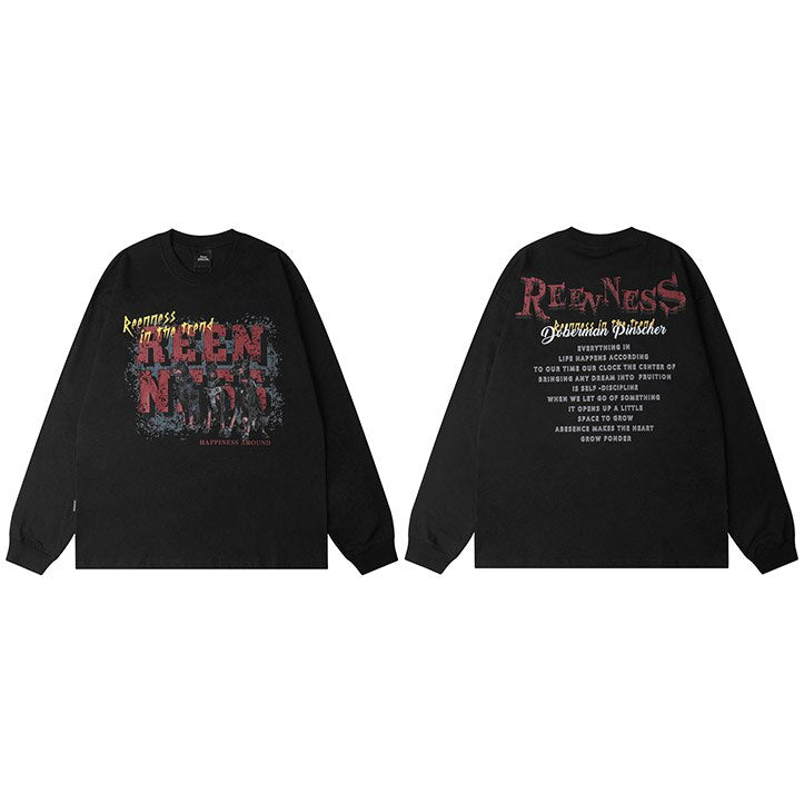 "Mean Team" Unisex Men Women Streetwear Graphic Sweatshirt Daulet Apparel
