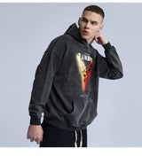 Rainbowtouches 2022 Hoodies Men High Street Fashion Old Washing Demon