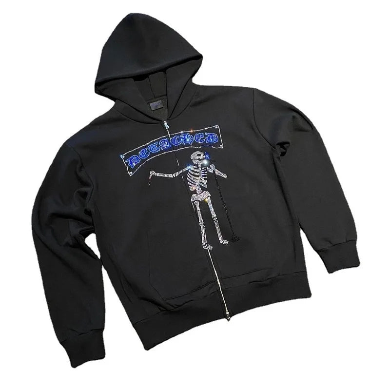 Oversized Hoodie Zip Hoodies Long Sleeve Women Sweatshirt Vintage Hip