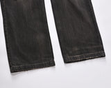 streetwear frayed hole distreesed ripped baggy jeans for men and women pantalones hombre y2k casual denim trousers oversized unique jeans style 5922