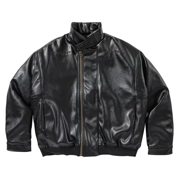 japanese street motorcycle set men thickened stand collar hip hop leather jacket harajuku casual pants 2 pcs bomber suit 2023 unique default style 4906