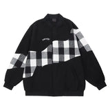 American Retro Jacket Mens Autumn Hong Kong Style Design Color Blocked