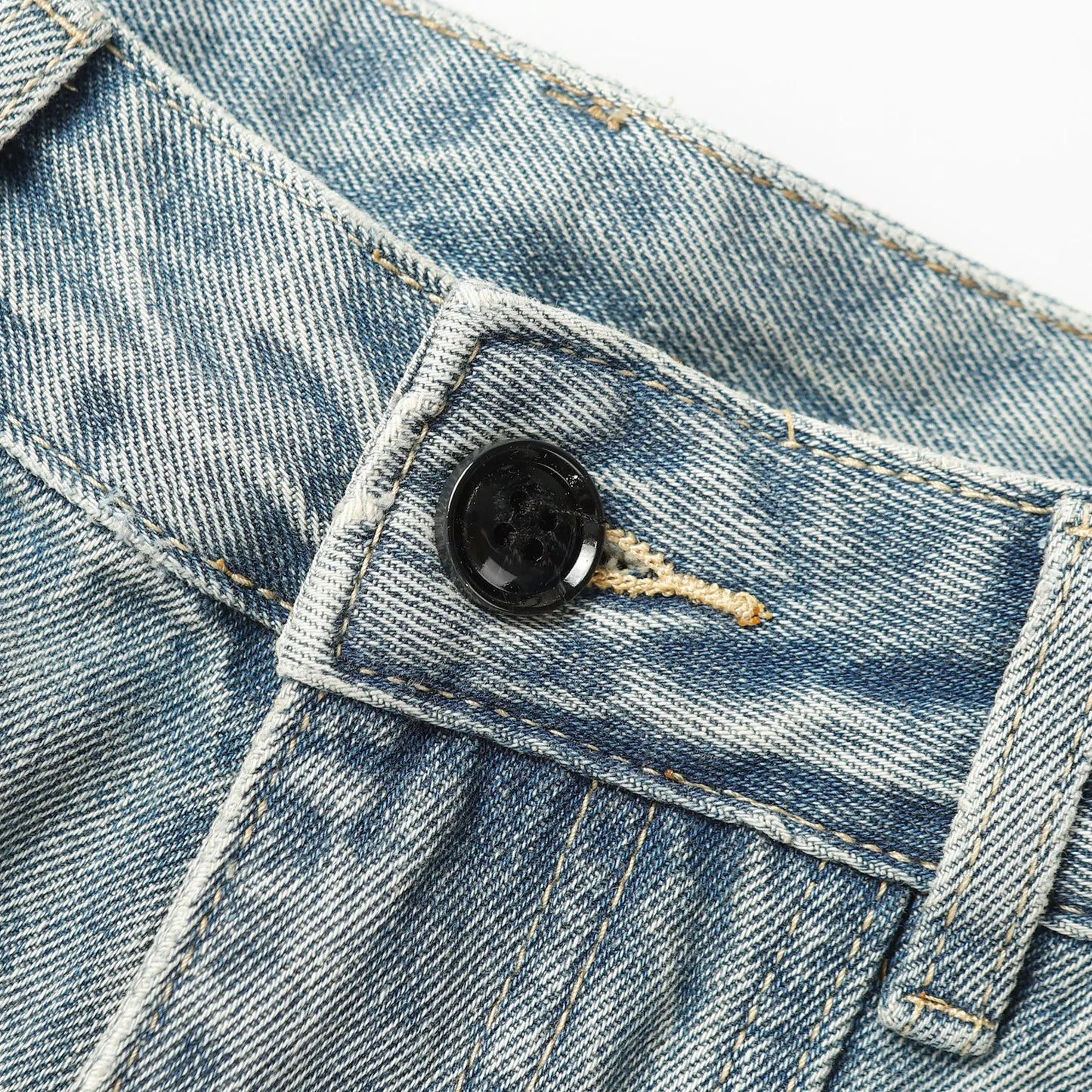 vintage multi pocket jeans mens harajuku cargo denim pants retro hip hop straight loose jean pants men clothing unique cargo style 1277
