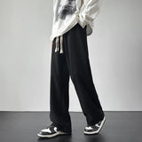 winter thickened pants men warm oversized wide leg pants men streetwear loose straight pants mens black beige thick trousers relaxed fit trousers