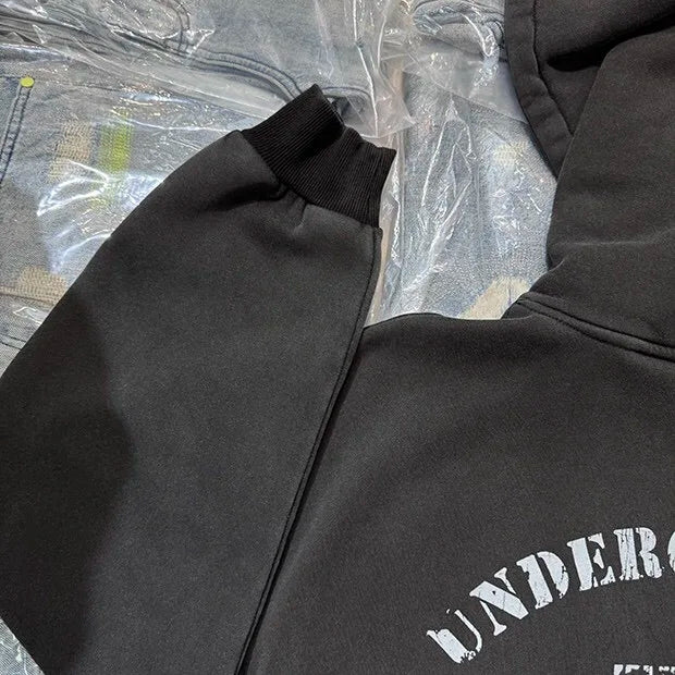 Vampire aesthetic hoodie with eerie blood-drip design