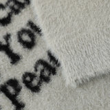 fashion knitted sweater mens winter o neck letters pullover streetwear unisex casual loose warm hairy sweaters jumper knitwear - 2025 streetwear drop, gothic aesthetic hoodie for winter, high quality cotton hoodie
