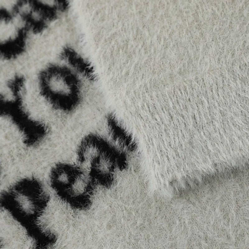 fashion knitted sweater mens winter o neck letters pullover streetwear unisex casual loose warm hairy sweaters jumper knitwear - 2025 streetwear drop, gothic aesthetic hoodie for winter, high quality cotton hoodie