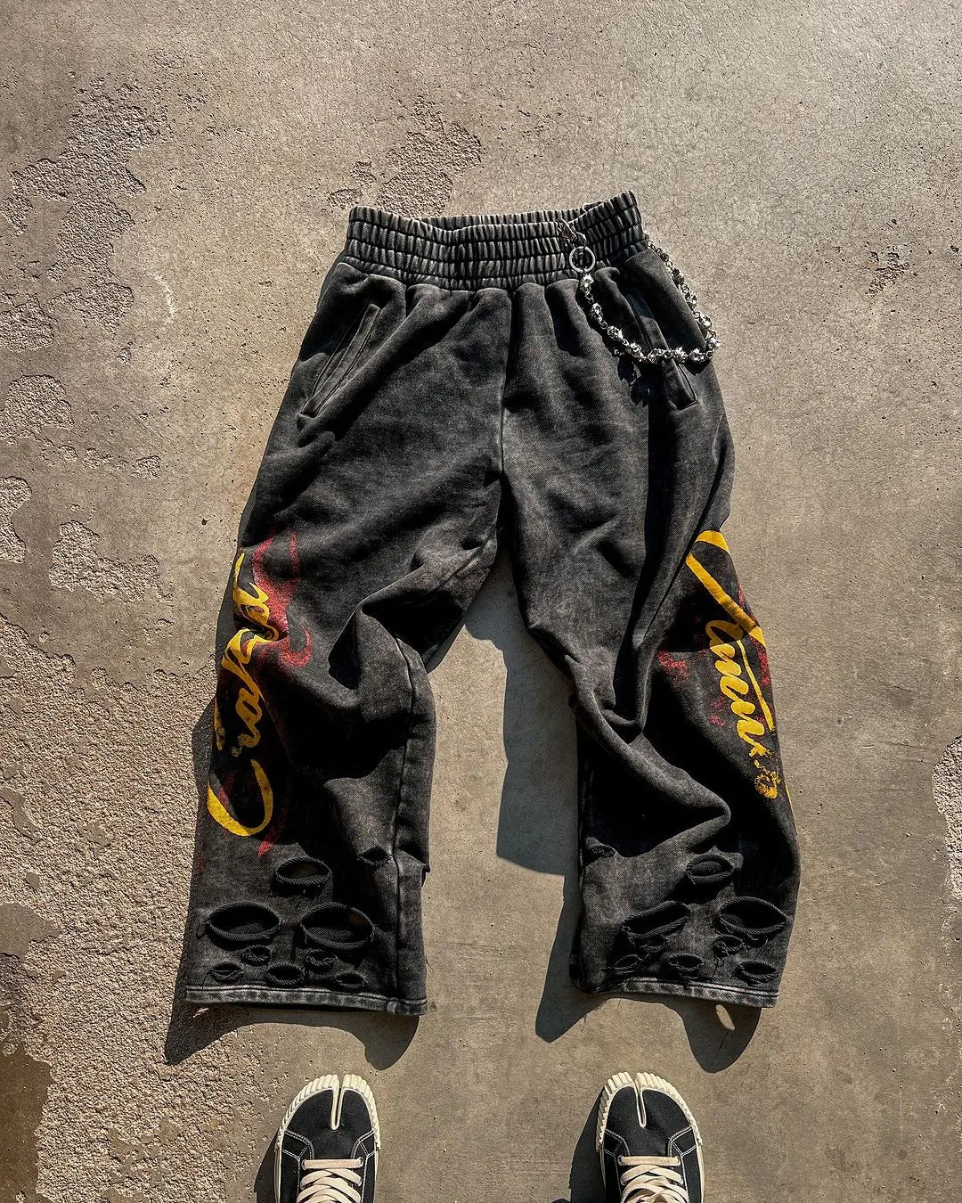 high street hip hop new black denim pants y2k goth harajuku men clothing ripped baggy jeans casual wide leg trousers streetwear denim street jeans
