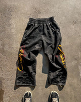 high street hip hop new black denim pants y2k goth harajuku men clothing ripped baggy jeans casual wide leg trousers streetwear denim street jeans