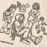 Skatercore Aesthetic print tee – 2023 Harajuku Cartoon Girl Cat Japanese Kanji Graphic T Shir
