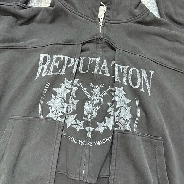 LED-inspired hoodie with futuristic robotic patterns